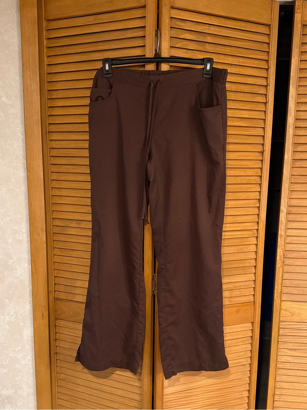 Greys Anatomy Barco Riley Flare Scrub Pants Brown L unisex Classic Riley Earthy